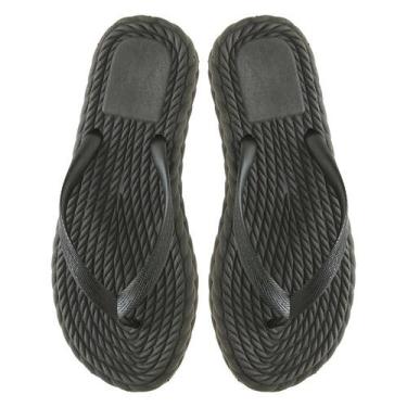 Imagem de Chinelo Sandalia Feminina Tranças Confortavel Elegante Cor Preto - Ipê