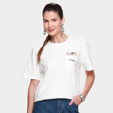 Imagem de Camiseta Cavalera Turma Da Mônica Comfort Feminina, Off white, G