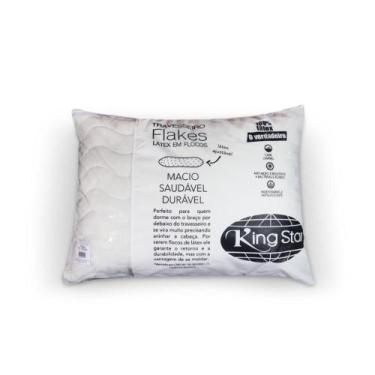 Imagem de Travesseiro Látex Flakes King Star Capa Lavável - King Star Colchões