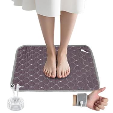 Imagem de AddBili Conjunto de tapete de aterramento de tecido de metal condutor com pulseira de aterramento e cordão de 4,5 m para cama/mesa/chão/pés - lavável na máquina, material saudável para melhorar o sono