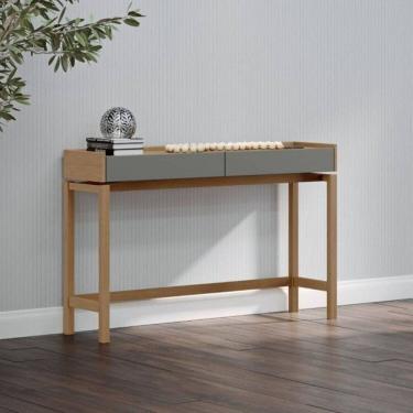 Imagem de Conjunto Barcelona Finestra Móveis – Cristaleira, Rack, Aparador e Mesas em Madeira Maciça Oak/Ferrolack