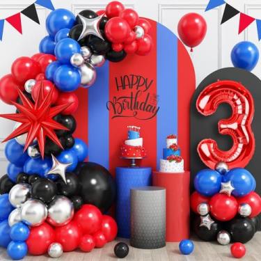 Imagem de Kit de decorações de aniversário Dagelar 3º aniversário para meninos c