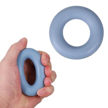 Imagem de YELARXI Anéis de treinamento de força de aderência, fortalecedor portátil de mão fortalecedor de antebraço - adequado para (atletas/escalada/treino/fitness), 7 cm e 27 kg e azul