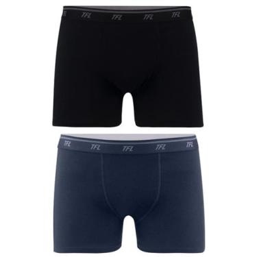 Imagem de Kit 2 Cuecas Boxer Confeccionada Qe5326 Trifil, Preto, Azul, EG