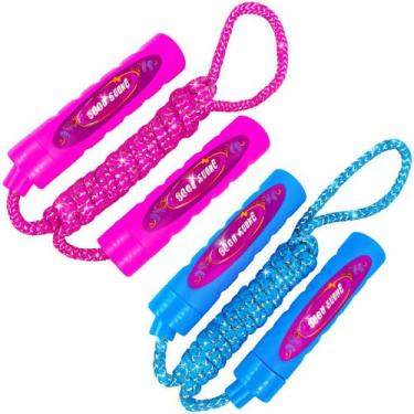 Imagem de Kit 2 Brinquedo Pula Corda infantil pular Rosa e Azul - COMPANY KIDS
