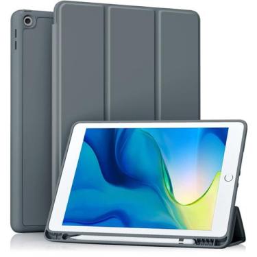 Imagem de Capa Akkerds compatível com iPad 10.2 2021/2020/2019 cinza escuro