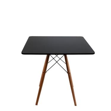 Imagem de Mesa Jantar Quadrada Eiffel 90X90 cm Preto Mdf Charles Eames