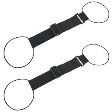 Imagem de ZZLZX 2 peças de alças de bagagem bolsa de carrinho alça de fixação de viagem bolsa de negócios armazenamento correias de fixação 10 x 19 x 15 x 5 cm preto