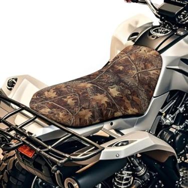 Imagem de Qpednta Capa de assento de quadriciclo camuflagem caça floresta antiderrapante respirável impermeável capa de assento de quatro rodas compatível com Polaris Sportsman Polaris Scrambler Honda Rancher