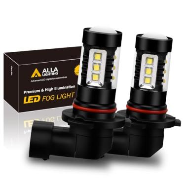 Imagem de Alla Lighting Premium H10 9145 Lâmpadas de Faróis de Neblina LED 9140 9155 Upgrade, 6000K Xenon Branco Base PY20D Extremamente Super Brilhante 12V Lâmpadas LED Substituição