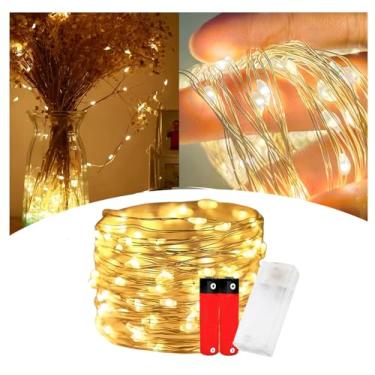 Imagem de Fio De Fada De Led 05 Metros Pisca Natal Decoração Enfeite Luzes à pilha - ALVATEC ATC® (01)