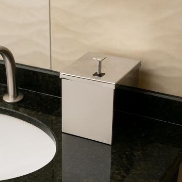 Imagem de Lixeira Quadrada Inox Brilhante - 5,2L