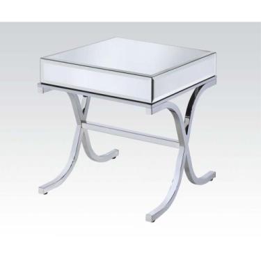 Imagem de Mesa final Yardlio Yuri Square Mirrored Top Chrome Base