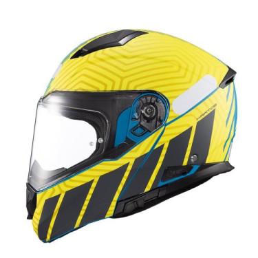 Imagem de Capacete Motociclista Texx Escamoteável Kratos Cyber, Cyber Azul Verde