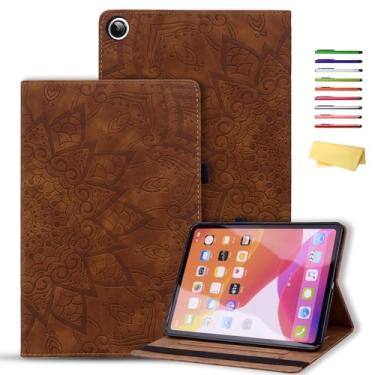 Imagem de UUcovers Capa para tablet Samsung Galaxy Tab A9 Plus/A9+ 27.9 cm 2023 (SM-X210/X216/X218) com suporte de vários ângulos/porta-lápis/bolsos, capa carteira de couro PU em relevo à prova de choque,