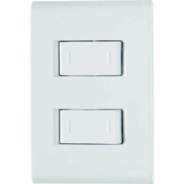 Imagem de Conjunto 4x2 2 Interruptores Paralelos Tramontina Liz 10 A 250 V Branco