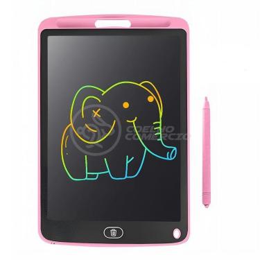 Imagem de Tela De Escrita Lcd 10\" Rosa Lousa Mágica Escrita Colorida Botão De Apagar Desenhos E Anotações
