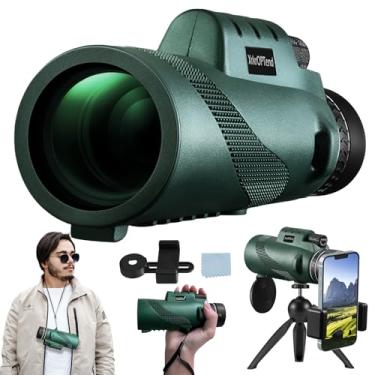 Imagem de Telescópio monocular de alta potência 2024 40x60 com adaptador e tripé para smartphone, monóculos de visão maior para adultos e crianças, monóculo Bak4 para observação de pássaros, caça, caminhadas,