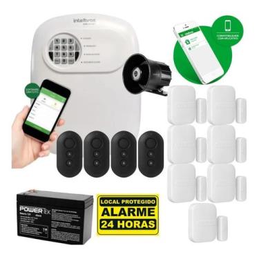 Imagem de Kit Alarme C/ Acesso Remoto 7 Sensor Sf E 4 Contr. Intelbras