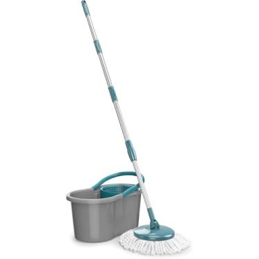 Imagem de Mop Giratório Fit, Verde, Manual, Balde 8 Litros, 2 Peças