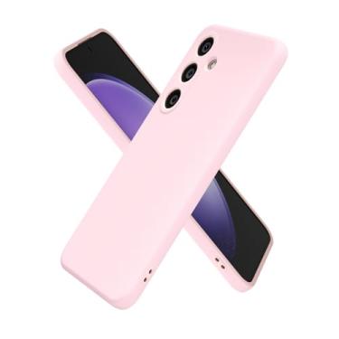 Imagem de oakxco Capa de silicone para Samsung Galaxy S23 Fe, ultrafina e fina para mulheres e meninas, cor lisa lisa minimalista estética fofa design feminino, gel de borracha macia TPU com capa para câmera