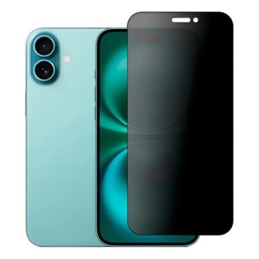 Imagem de Película de Privacidade 3D Anti-Spy para iPhone 15, Vidro Temperado, Transparente
