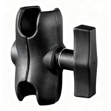 Imagem de Strg Braço de soquete duplo para acessórios de montagem esférica de 38 mm, braço curto de alumínio de 3,4 polegadas de comprimento, braçadeira potente compatível com suporte RAM, iBolt e mais