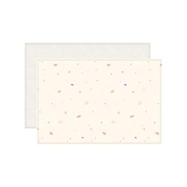 Imagem de Tapete de Atividades Dupla Face Infantil Parklon PVC Premium Jelly Terazzo & Sage beige 190cm x 130cm x 1,2cm