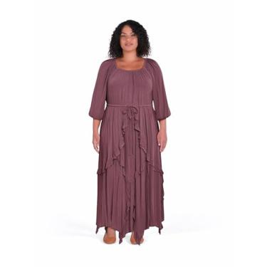 Imagem de City Chic Vestido feminino plus size - Zayne, Malva empoeirada, 52