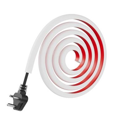 Imagem de GCJUYA Escondedor de cabos para TV montada na parede, capa de cabo de 299 cm para 2 a 3 cabos com abertura lateral, gerenciamento de pista de fio de silicone flexível, organizador de cabos autoadesivo