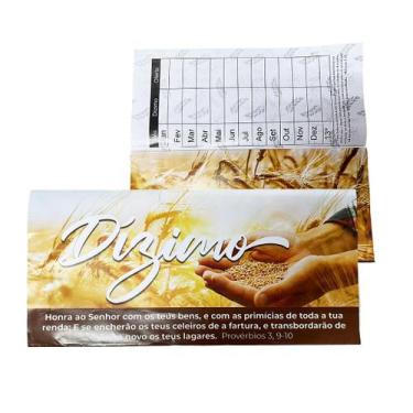Imagem de Envelope Especial Dízimo Colado Grãos Anual - 23x10cm - 100 Unidades -