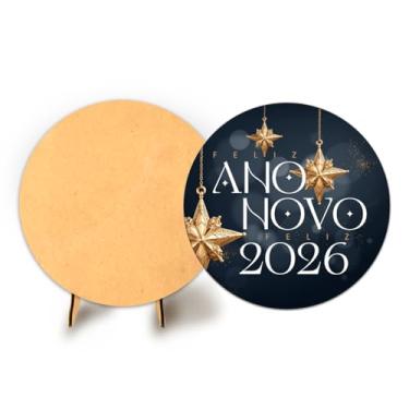 Imagem de Painel C Elastico Redondo 50cm Ano Novo + Suporte MDF (ANV104)