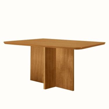 Imagem de Mesa De Jantar Olímpia 120cm Tampo Mdf Canto Copo Naturalle
