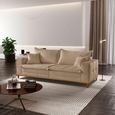 Imagem de Sofá Matrix 02 Módulos De 100cm B25cm Meu Sofá Online A226 Linho Bege