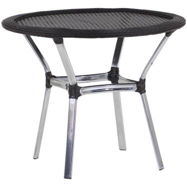 Imagem de Mesa Emily Com Tampo Tramado Em Alumínio Trama Original Argila