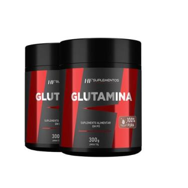 Imagem de 2x glutamina 300g hf suplementos