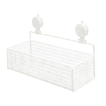 Imagem de Ｂｅｓｇａ Organizador de banheiro com ventosa para shampoo e cosméticos, à prova de ferrugem. Ideal para armazenar shampoo e cosméticos no vaso sanitário, White L