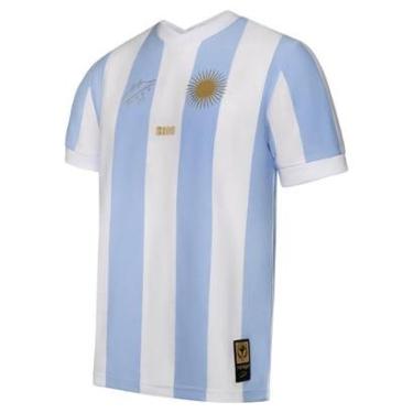 Imagem de Kit Especial Camisa Argentina Maradona 1986 Linha Ouro-Masculino