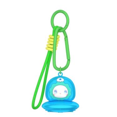 Imagem de OAJ Capa para chaveiro compatível com AirTag, capa Kawaii de animais fofos com mosquetão e cordão para localizador GPS Tracker, acessórios para chaves, bagagem, bolsa (selo)