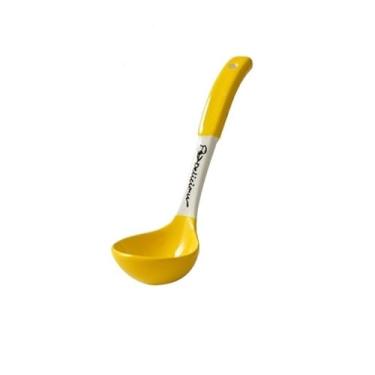 Imagem de Colheres de Jantar Colher cerâmica colorida da concha sopa colheres cerâmicas chinesas grandes porcelana profunda resistente, 1 pces(Yellow)