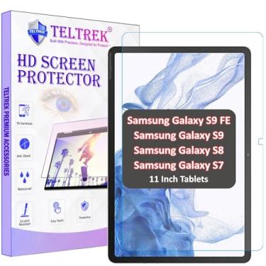 Imagem de TELTREK Pacote com 2 protetores de tela projetados para Samsung Galaxy Tab S9 FE (27.7 cm) e Samsung Galaxy Tab S9/S8/S7 (11 polegadas) protetor de tela de vidro temperado nano fibra