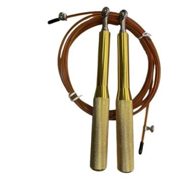 Imagem de Corda De Pular Rolamento Cabo De Aço Profissional (GROSSA(Dourado))