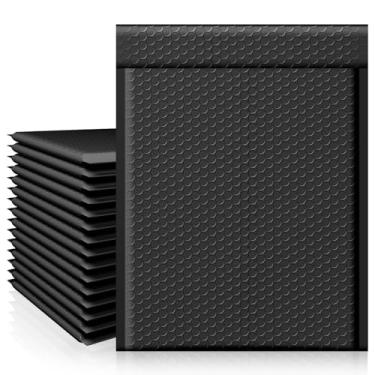 Imagem de Fuxury Bubble Mailers 25 x 33 cm preto pacote com 25 envelopes acolchoados envelopes grossos bolha opaco acolchoado sacos de envio para mala postal maquiagem pequenas empresas