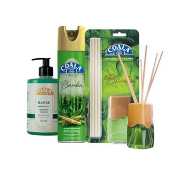 Imagem de Kit Coala Bambu – Odorizante 400ml + Difusor 100ml + Sabonete Líquido 500ml – Aroma Fresco, Natural e Revigorante