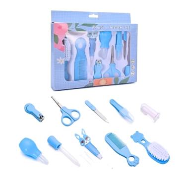 Imagem de XLS Kit Bebê com 10 Peças, Higiene e Cuidado Infantil, Livre de BPA, Inclui Cortador de Unha, Escova, Pente, Tesoura, Pinça, Termômetro Digital, Lixa, Aspirador Nasal, Conta Gotas, Escova Gengival