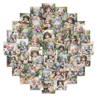 Imagem de Adesivos Fruits Girls Avatars em vinil impermeável 60 unidades/lote