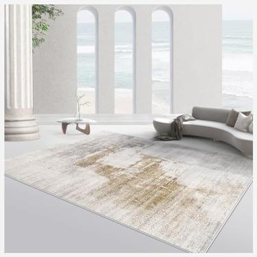 Imagem de Tapetes laváveis à máquina, resistentes à sujeira e fáceis de cuidar para tapetes grandes para sala de estar, tapete espesso antiderrapante para sofá, para quarto, sala de jantar, escritório, cinza