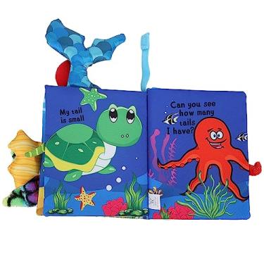 Imagem de Generic Brinquedo Educacional para Bebês, Livro de Pano Resistente a Rasgos Com Cauda de Animal, Brinquedo Divertido para o Desenvolvimento do bebê, Dinossauro, Selva, Oceano, Fazenda (livro de pano)