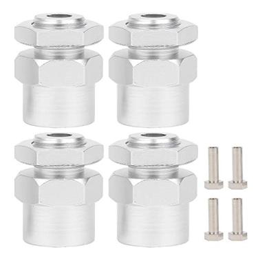 Imagem de SIWOTED 12mm a 17mm Roda Hex Adaptador de Conversão Acessórios Adequados para 1/10 RC Crawler 15mm (Prata)