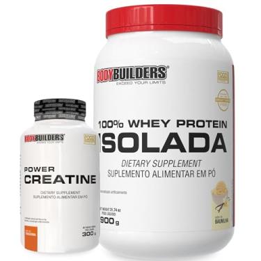 Imagem de Kit Whey 100% Isolada Baunilha 900g + Power Creatina Tangerina 300g - Bodybuilders
